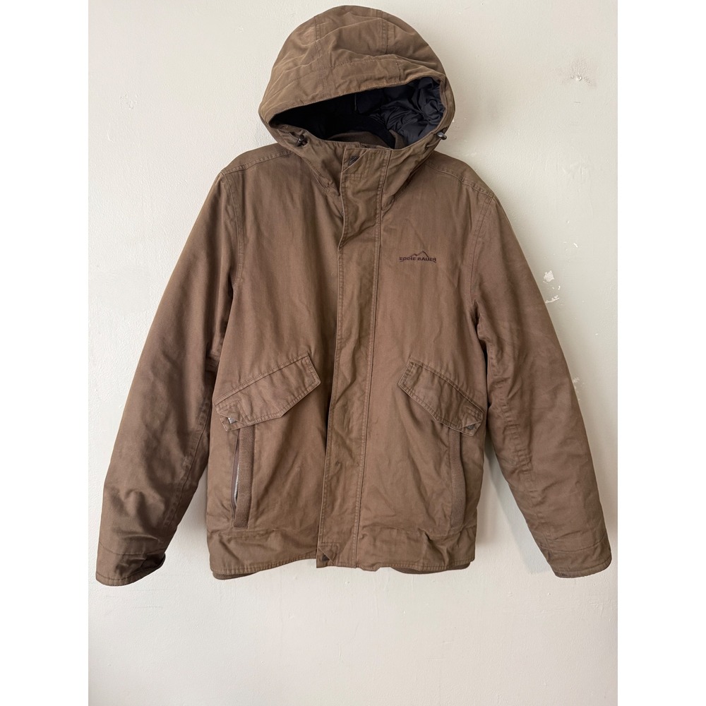 Eddie Bauer North Slope Premium Goose Down Parka Coat Brown Size M (Flawed)